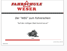 Tablet Screenshot of fahrschule-weser.de